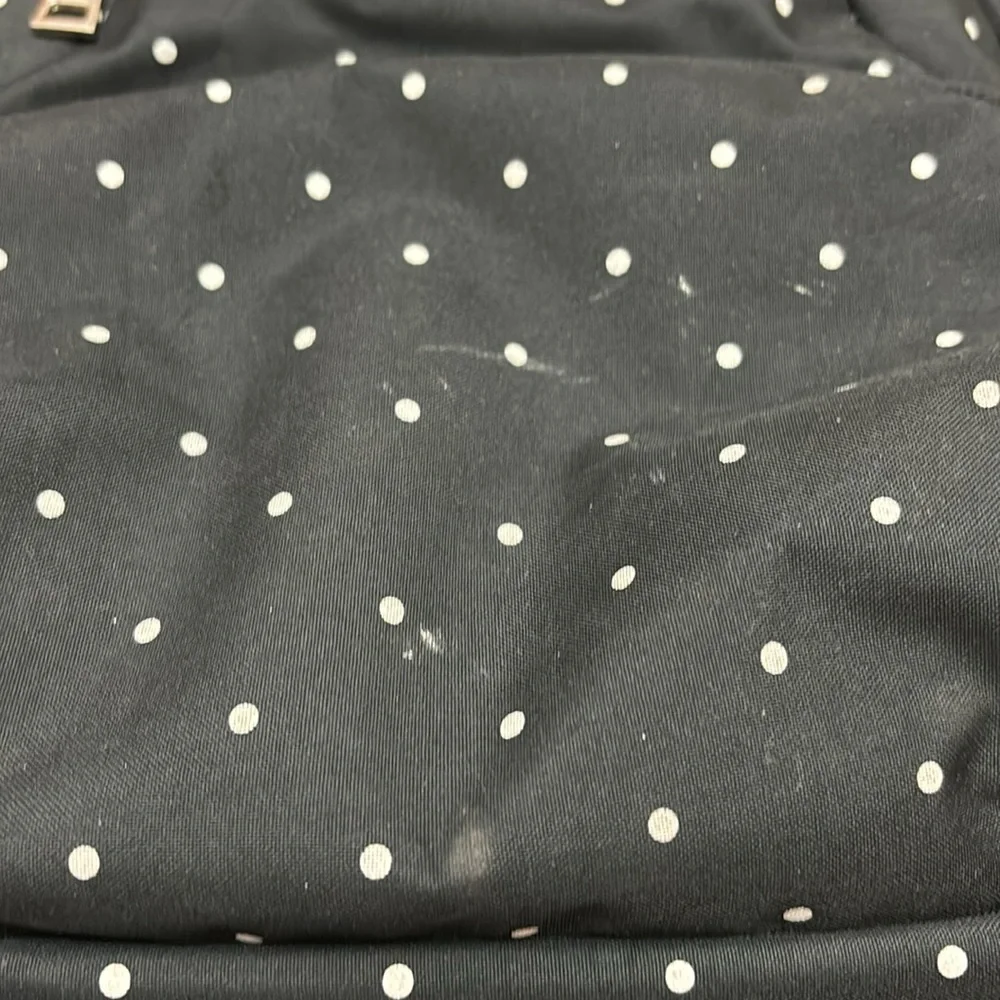 CATEEPBABY Organizer Travel Diaper Backpack black with white polka dots FLAWS! - Picture 11 of 11